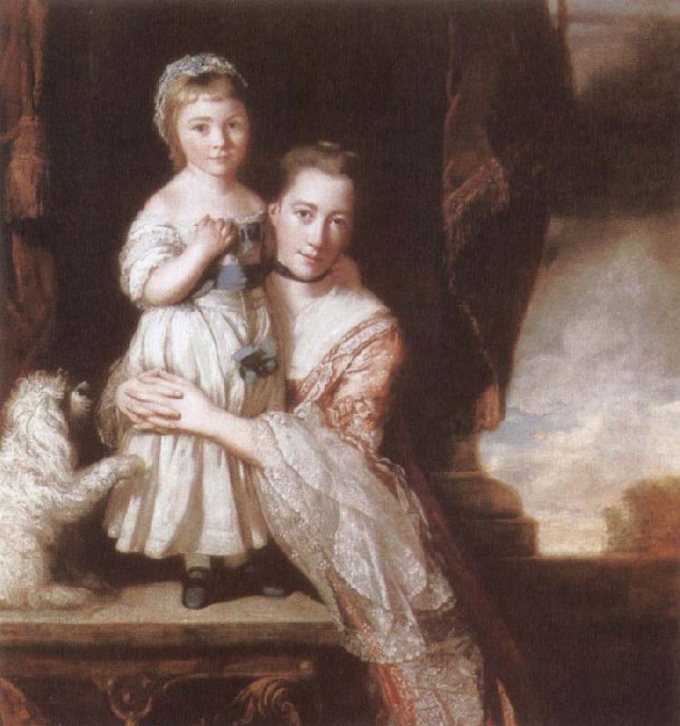 Sir Joshua Reynolds The Countess Spencer with her Daughter Georgiana oil painting picture